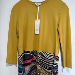 Ruthie’s Boutique Mustard and Multicolor Blouse